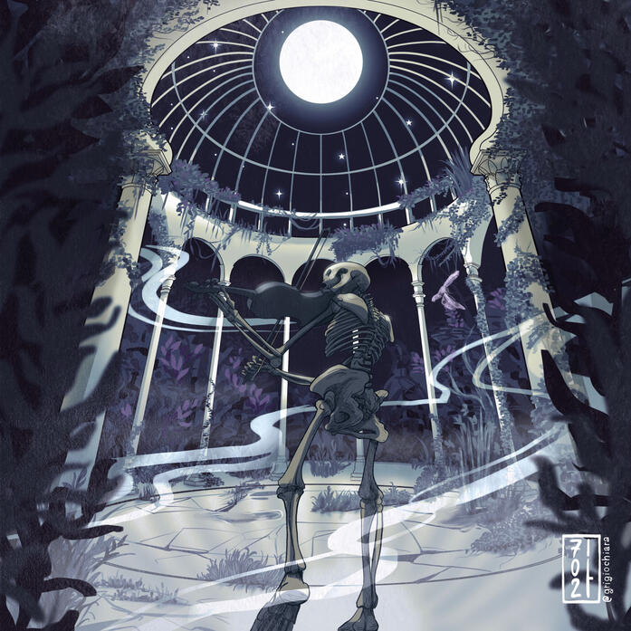 MOONLIT CONSERVATORY ~ From Drawtober challenge 2023