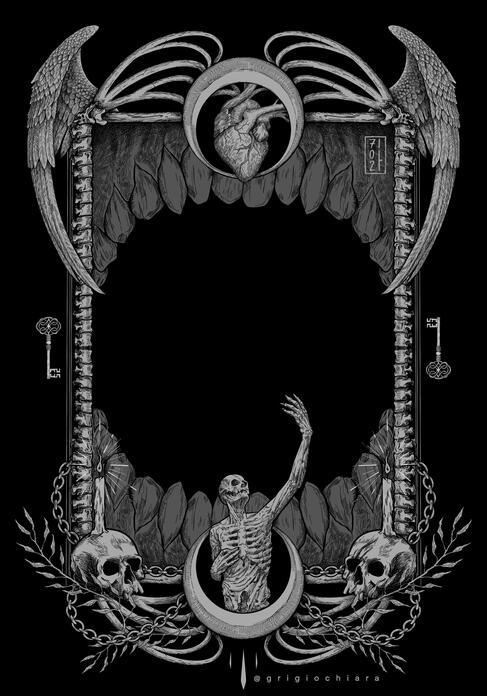 This illustration is inspired by the Transi de René de Chalon, a funerary sculpture created around 1545 by Ligier Richier. His work depicts a life‑size ‘transi’, a type of effigy showing the deceased in a state of decay. -2026