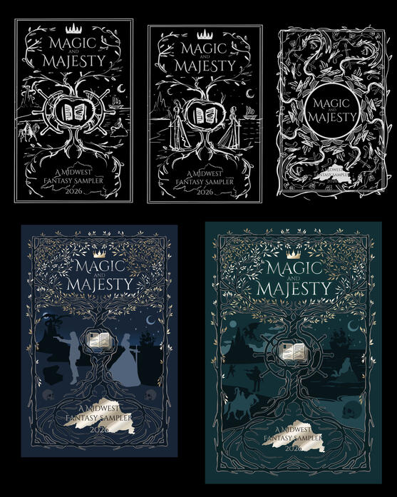 Magic and Majesty — Cover Sketches ~ Preliminary cover sketches for Magic and Majesty. (2026)