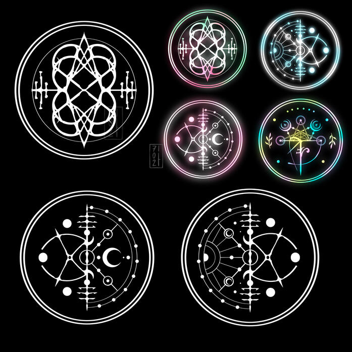 Pride Month Sigils (2025) ~ A selection of sigils for protection, pride, and identity, created for Pride Month 2025.